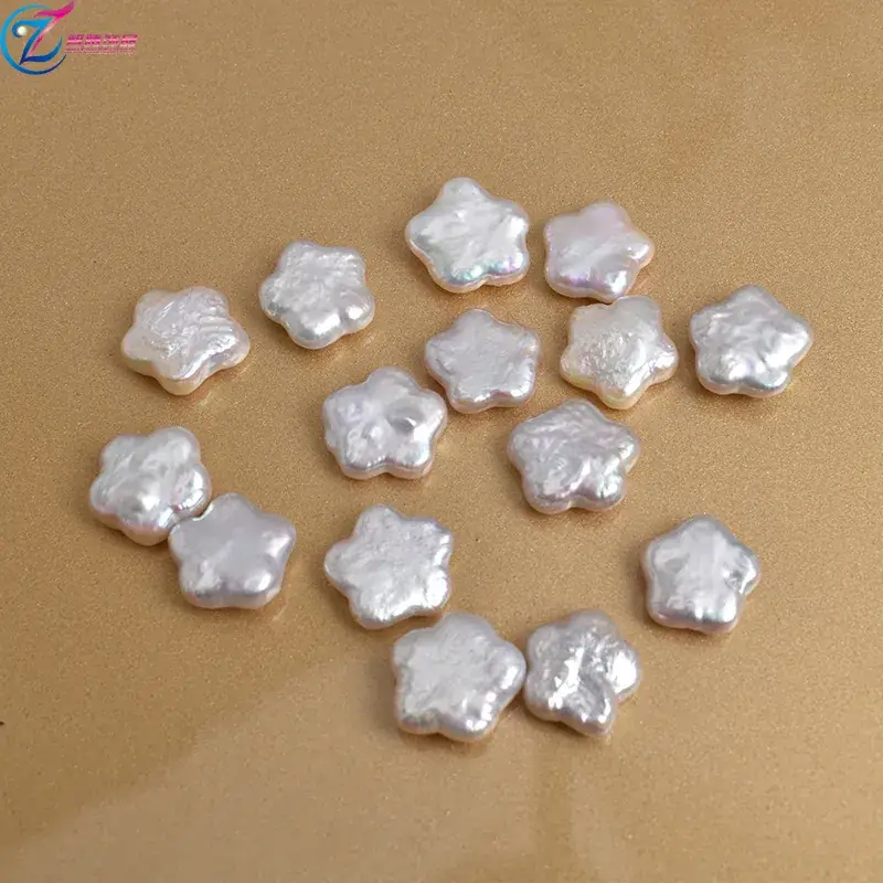 5-Pointed Star Pearl Earrings for DIY Jewelry - Image 2