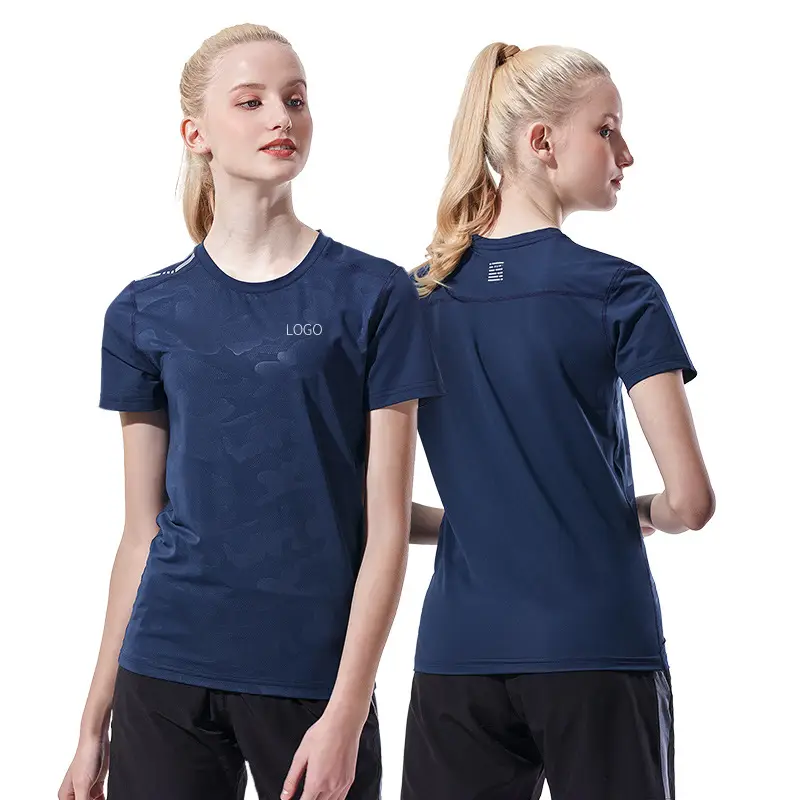 Women White Round Neck Quick-Dry T-Shirt - Image 13