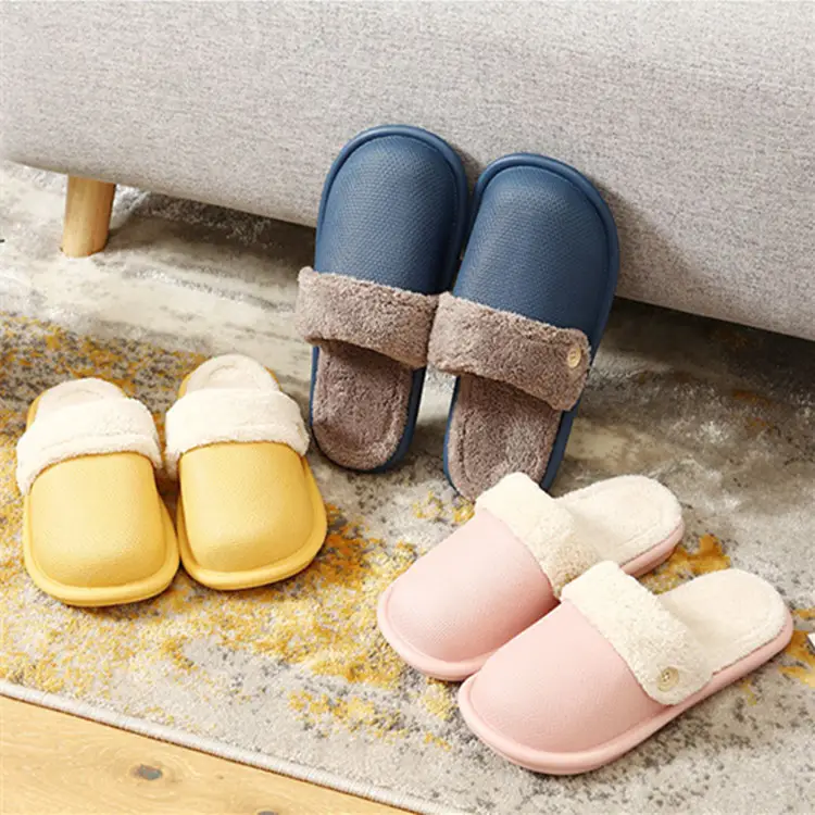Cotton Slippers for Women, Home Use, Winter Shoes, Autumn and Winter Household Non-Slip Maternity Cotton Shoes, Unisex Home Leisure - Image 5