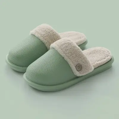 Cotton Slippers for Women, Home Use, Winter Shoes, Autumn and Winter Household Non-Slip Maternity Cotton Shoes, Unisex Home Leisure - Image 2