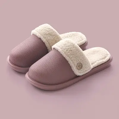 Cotton Slippers for Women, Home Use, Winter Shoes, Autumn and Winter Household Non-Slip Maternity Cotton Shoes, Unisex Home Leisure - Image 3