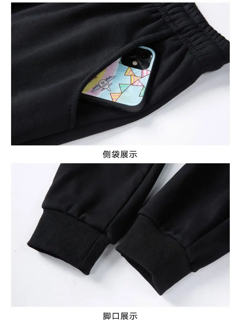 2023 Men Grey Cotton Jogger Pants Loose Fit - Image 22