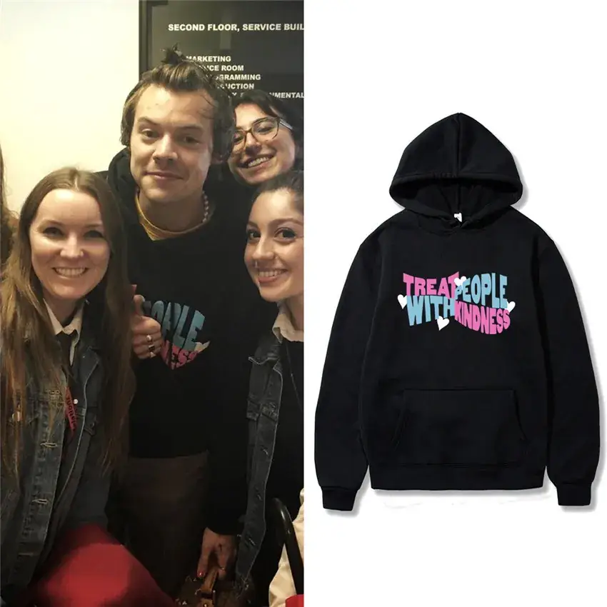 Black Harry Styles Hoodie with Rainbow Print - Image 22