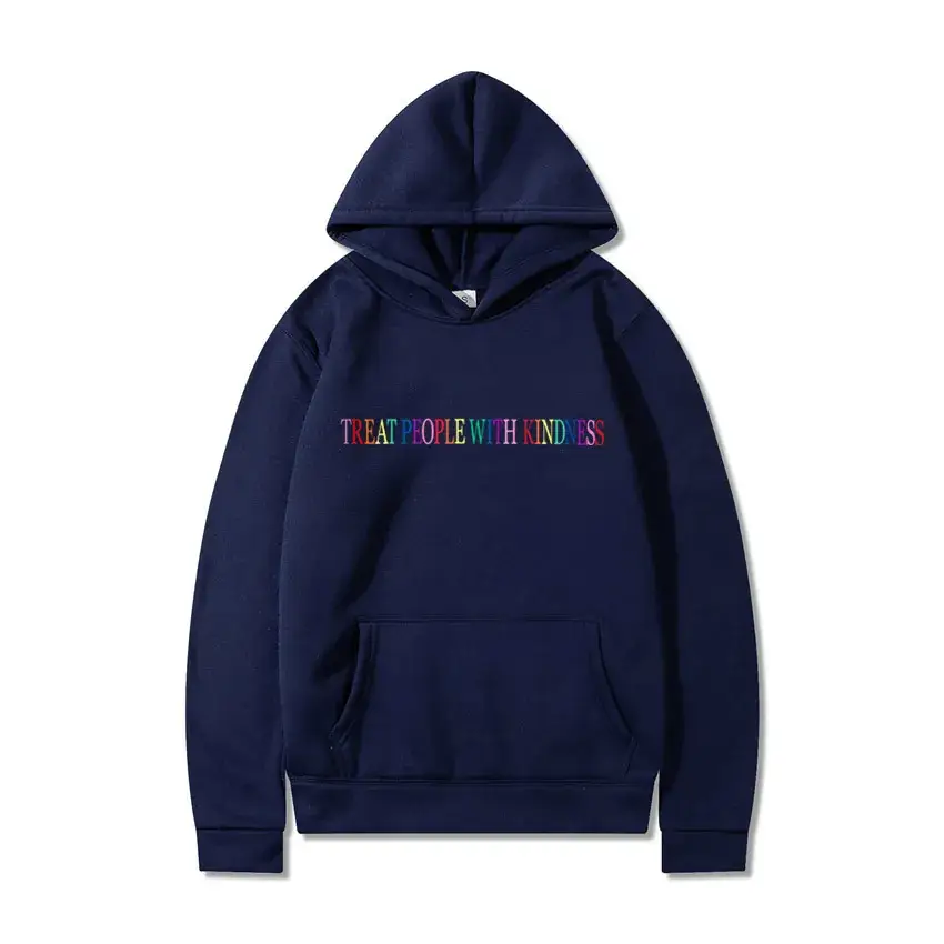 Black Harry Styles Hoodie with Rainbow Print - Image 9