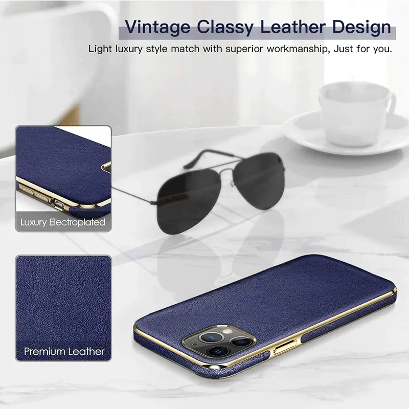 Apple 12 Pro Full Leather Case with Exquisite Outlines — feature 5