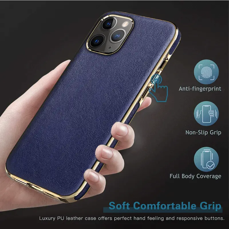 Apple 12 Pro Full Leather Case with Exquisite Outlines — feature 6