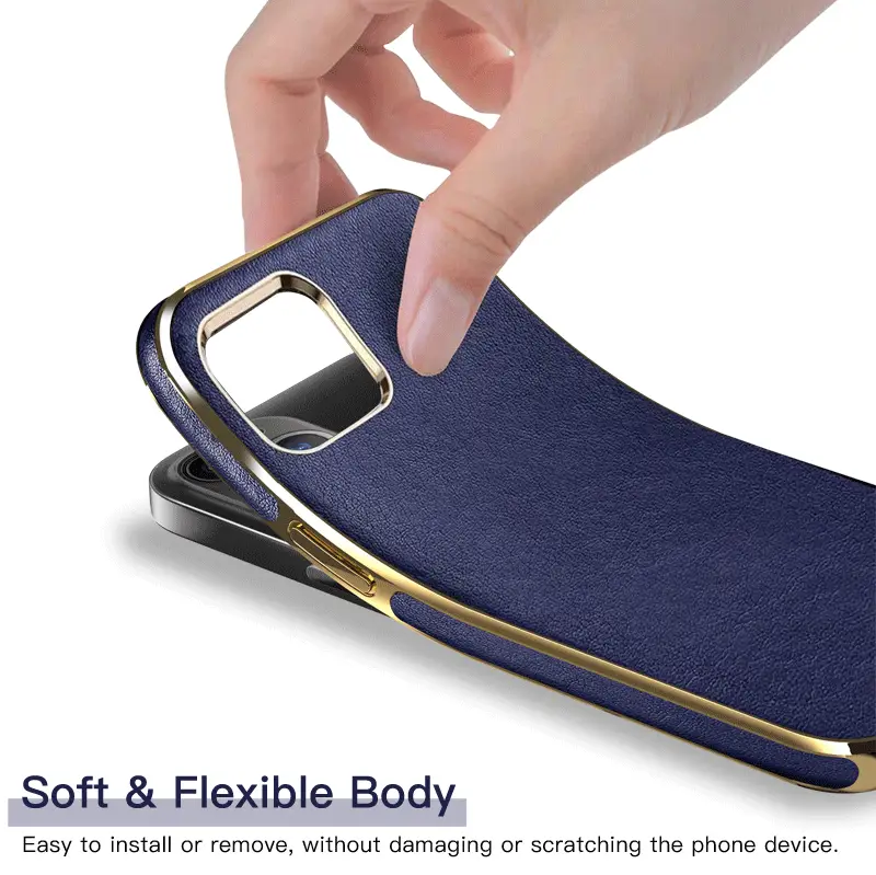 Apple 12 Pro Full Leather Case with Exquisite Outlines — feature 7