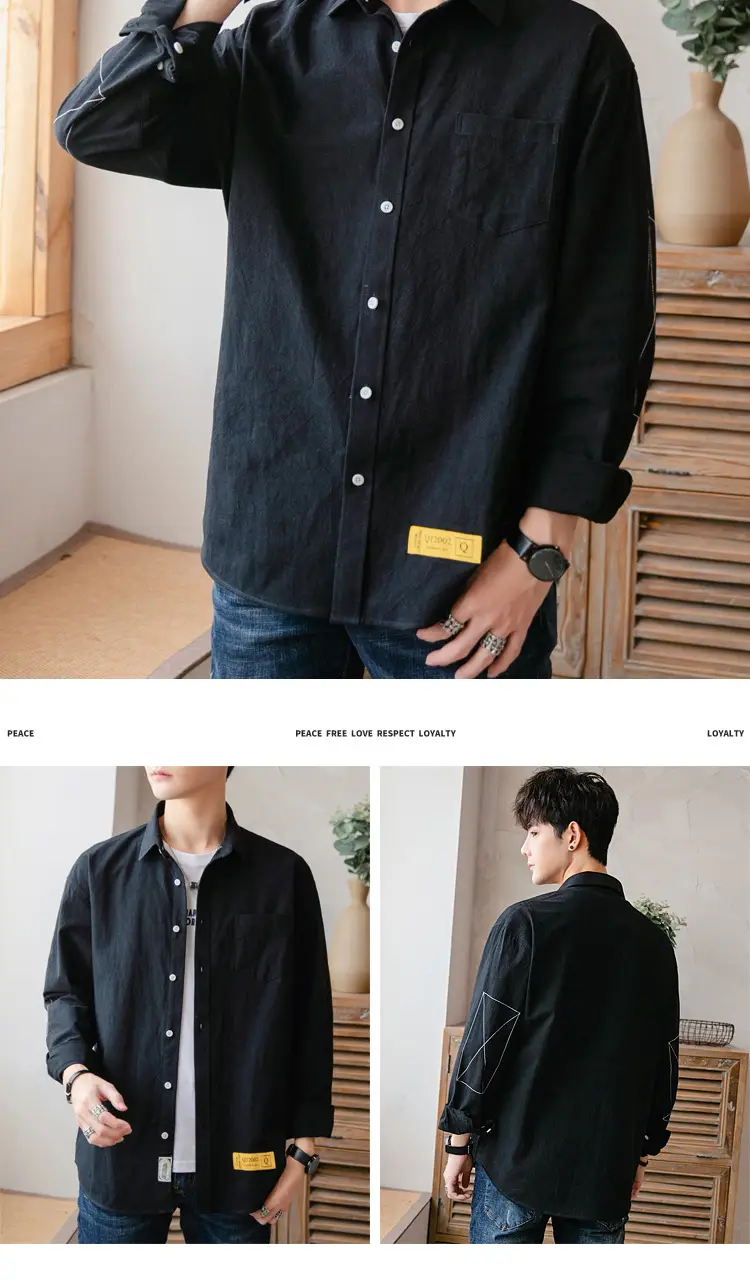 Men White Long Sleeve Button Shirt for Men — feature 10