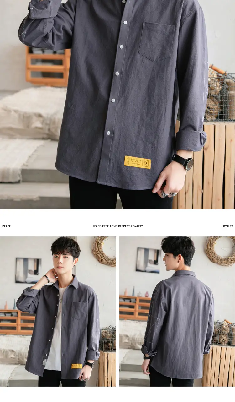 Men White Long Sleeve Button Shirt for Men — feature 15