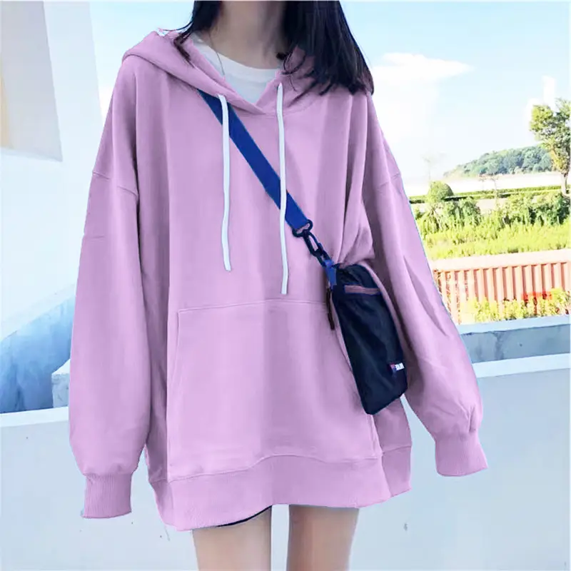 Women Green Fleece Hoodie Long Sleeve Casual Winter Wear - Image 14