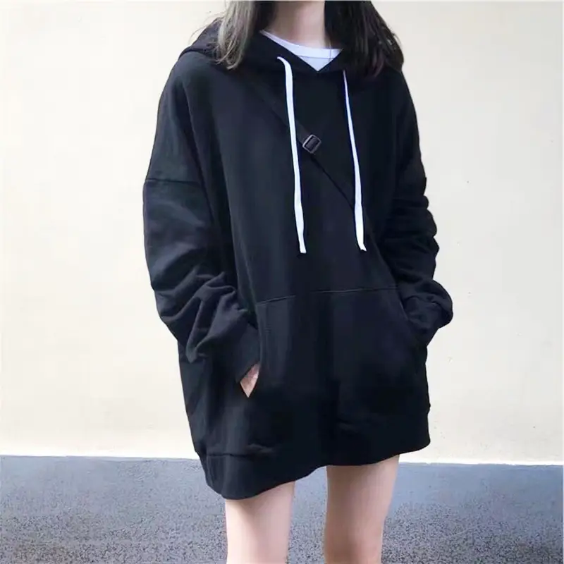 Women Green Fleece Hoodie Long Sleeve Casual Winter Wear - Image 7