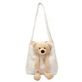 Women's Black Bear Design Shoulder Tote Bag 2020 - Image 4