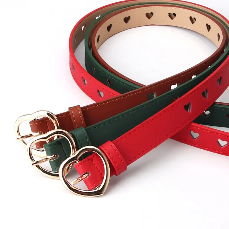 Green Heart Buckle Belt for Women - Image 9