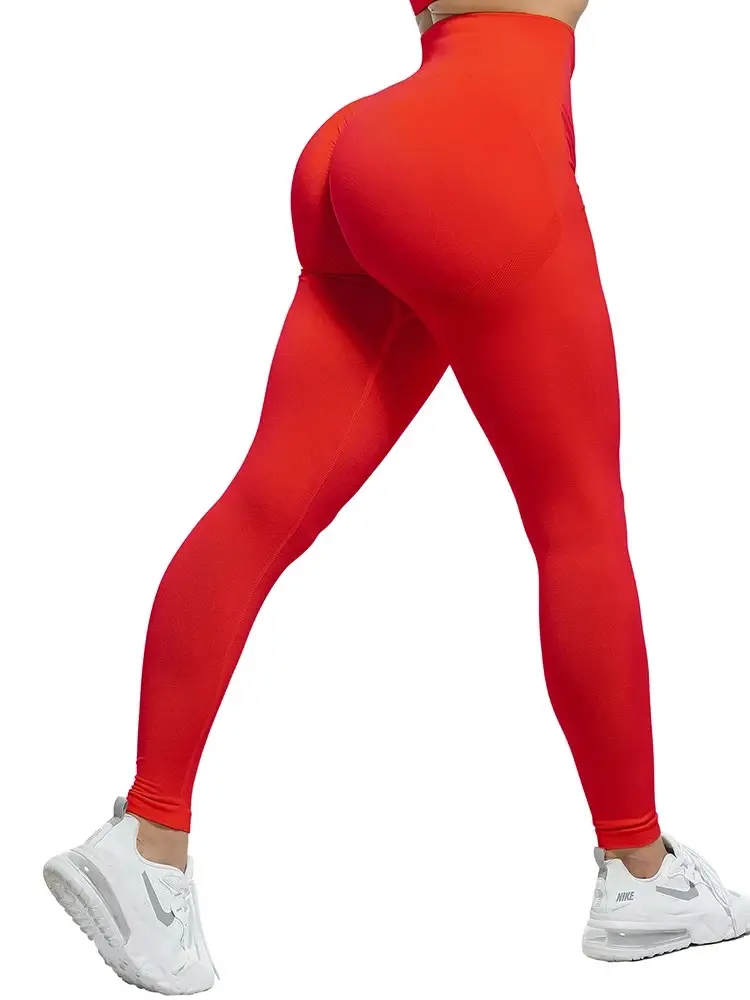 Pink Tight-Fitting Butt Fitness Pants for Women - Image 15