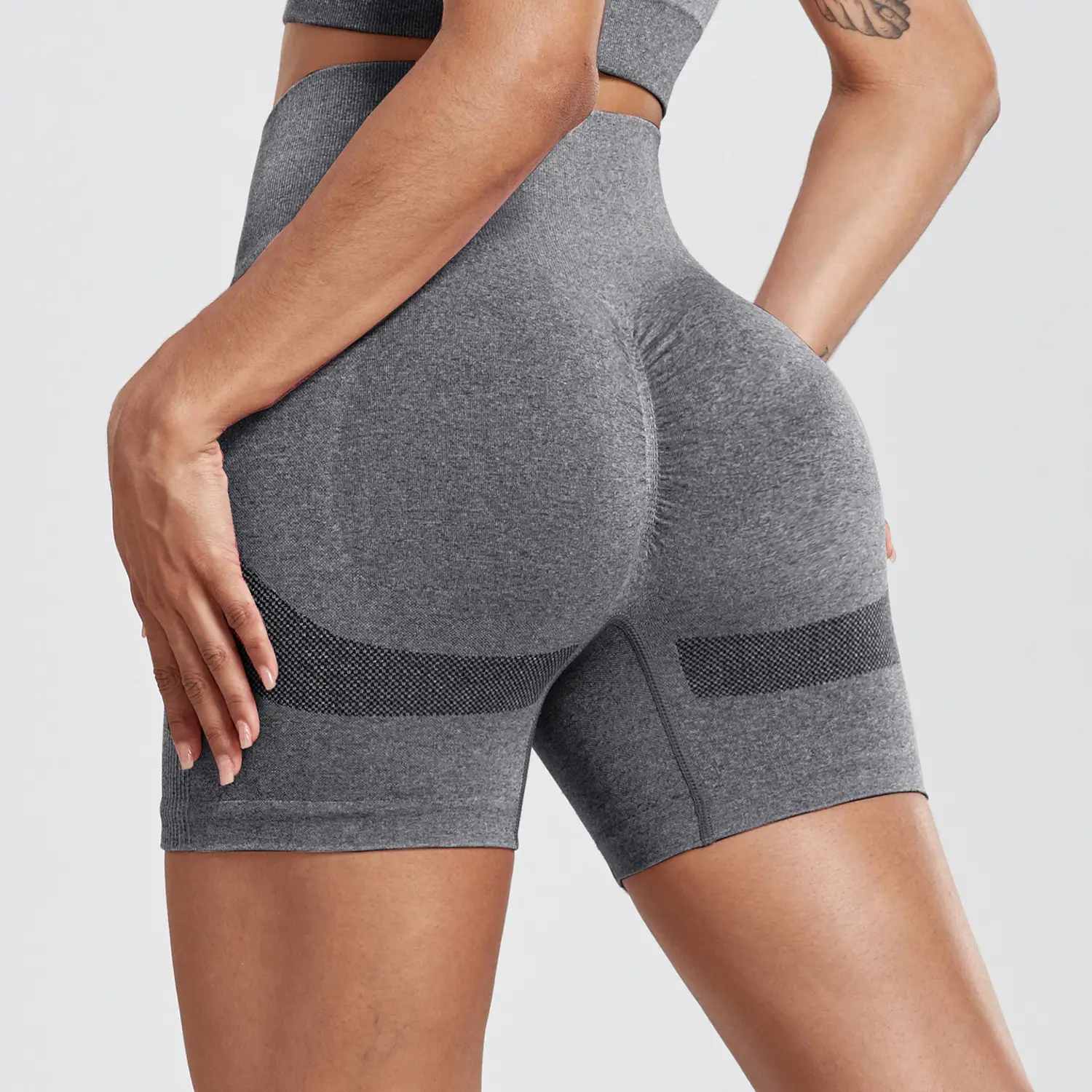 Pink Tight-Fitting Butt Fitness Pants for Women - Image 9