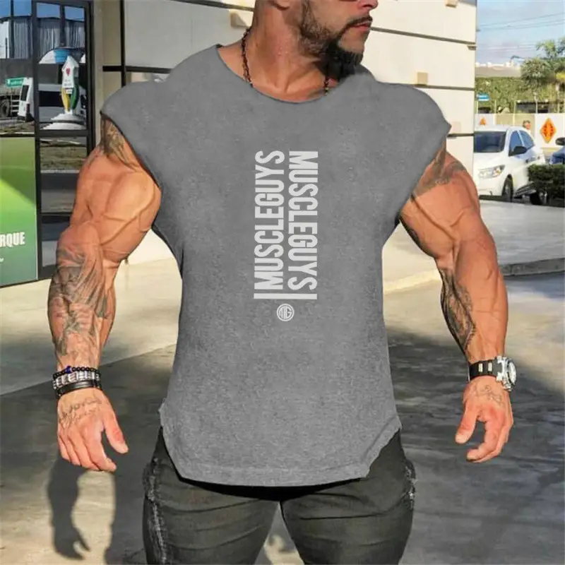 Men's White Sleeveless Gym T-Shirt with "Make Your Comeback" Print - Image 9
