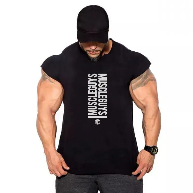 Men's White Sleeveless Gym T-Shirt with "Make Your Comeback" Print - Image 4