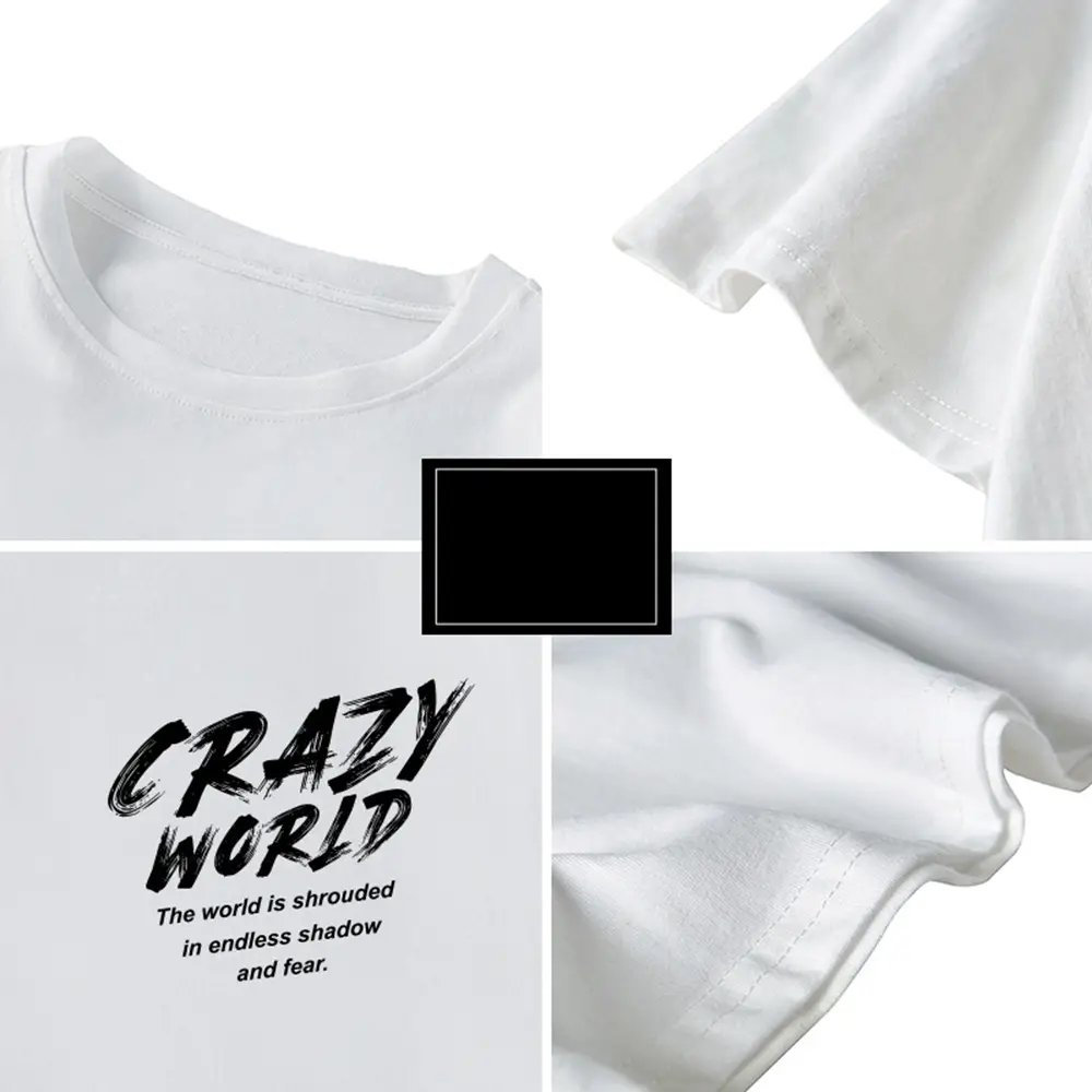 Men Black Long Sleeve T-Shirt Casual Hong Kong Style Loose Fit - Image 7