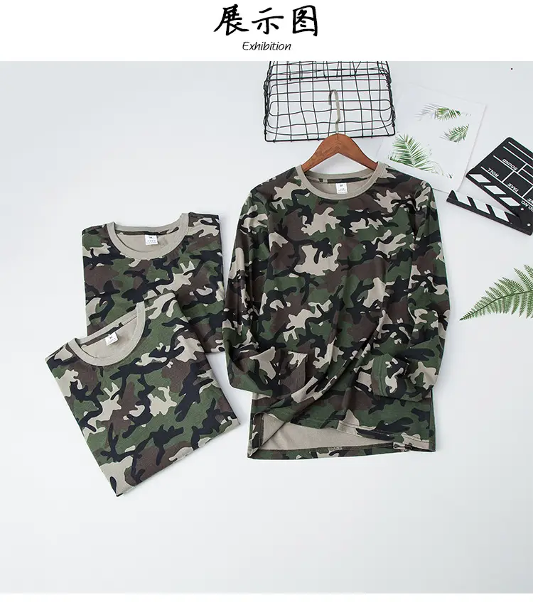 Autumn Camo Cotton Long Sleeve T-Shirt Set — feature 7