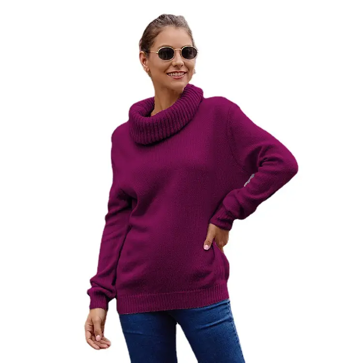 Women 2026 Mohair Turtleneck Sweater Teal Long Sleeve - Image 9