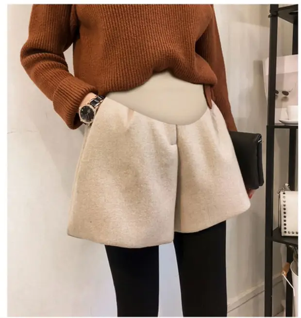 2025 Woolen Maternity Shorts with Wide Leg Design — feature 23