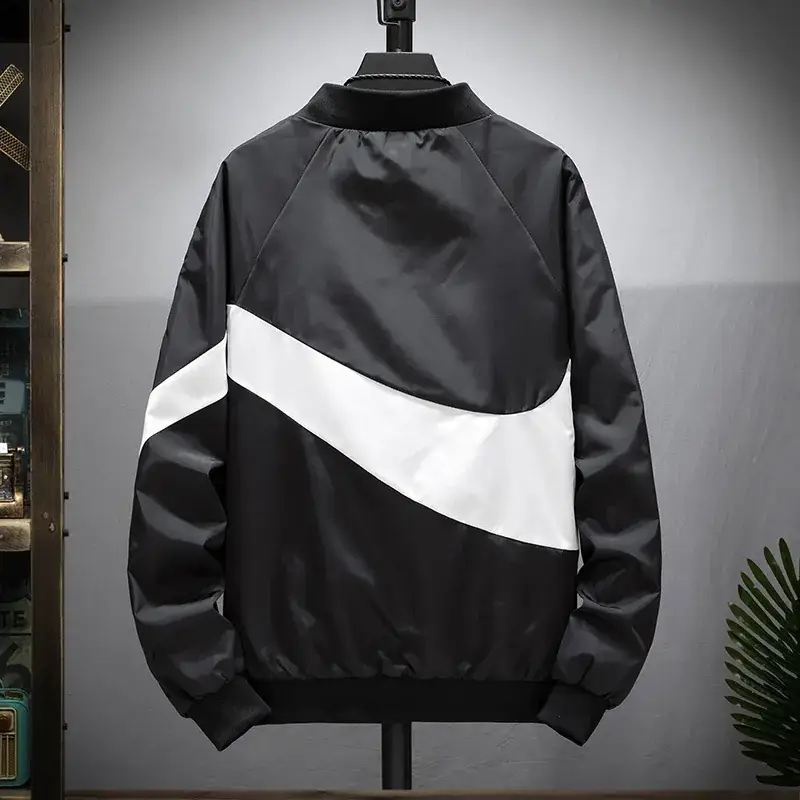 2025 Men's Black White Korean Style Jacket - Image 7