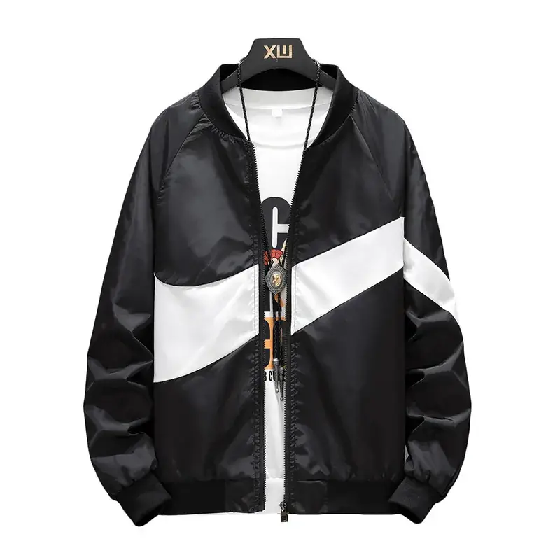 2025 Men's Black White Korean Style Jacket - Image 8