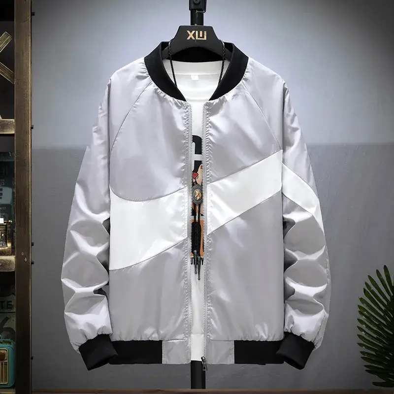2025 Men's Black White Korean Style Jacket - Image 2