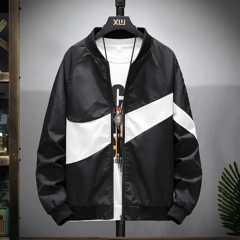 2025 Men's Black White Korean Style Jacket - Image 3