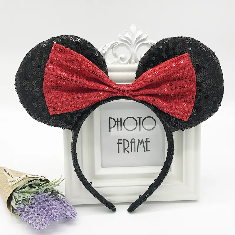 Mickey Mouse Blue Star Headband with Black Ears - Image 30