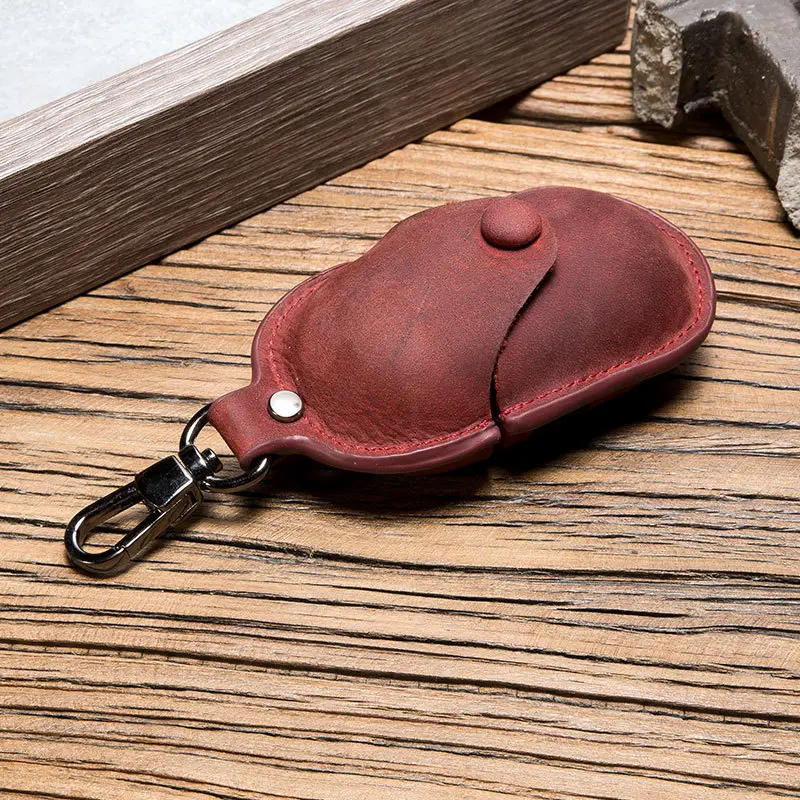 Red Leather Wireless Bluetooth Headphone Case