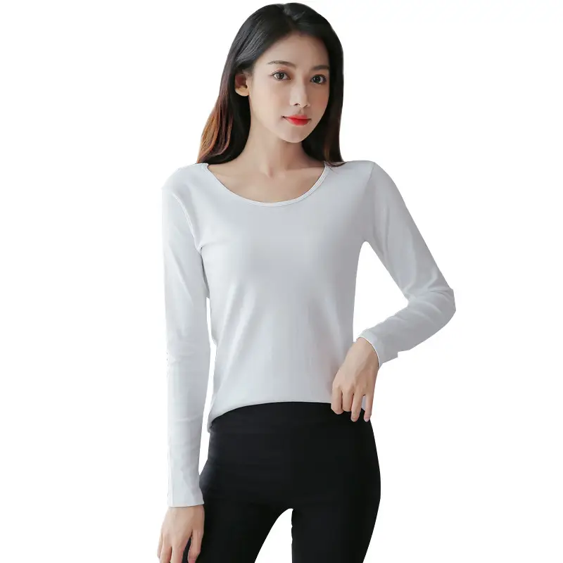 Women Long Sleeve T-Shirt Brown Plus Size - Image 15