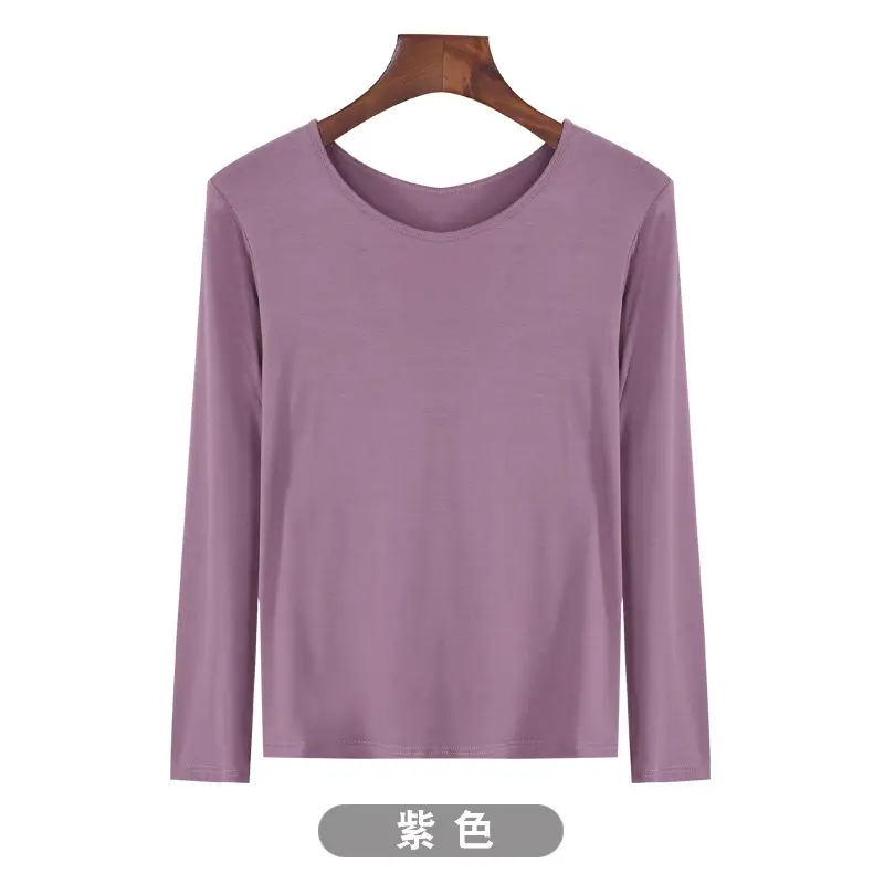 Women Long Sleeve T-Shirt Brown Plus Size - Image 9