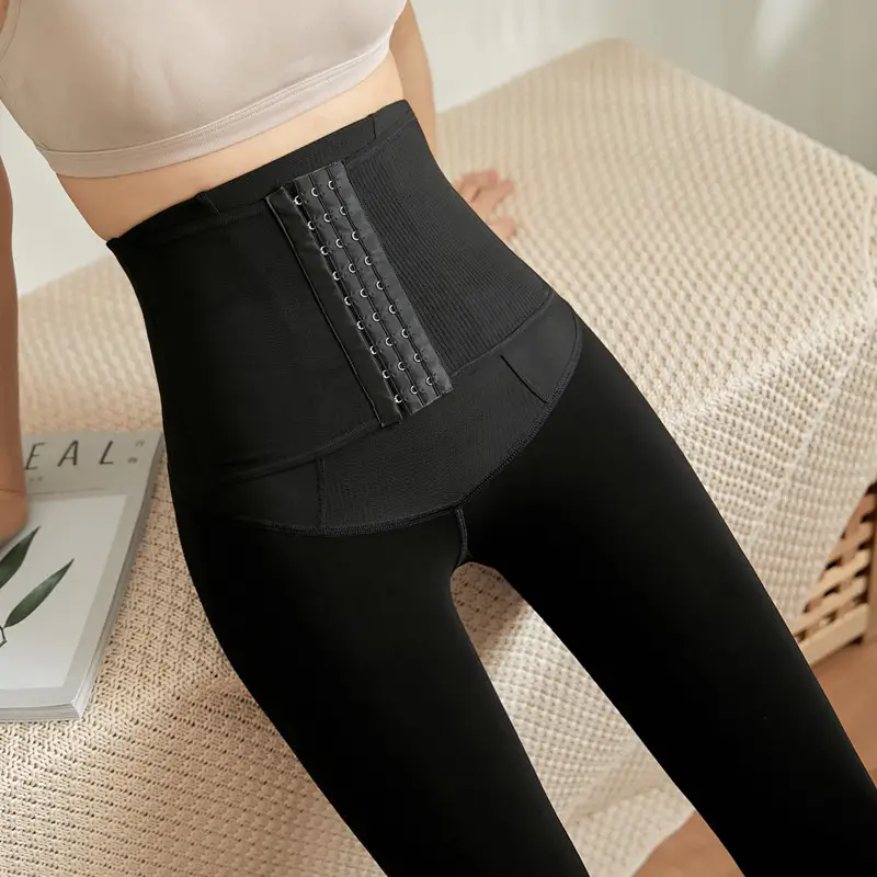 Gray Three-Breasted All-In-One Leggings for Women - Image 3