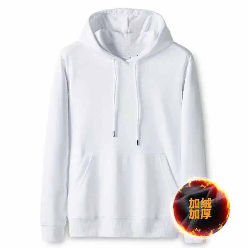 Men Grey Fleece Hoodie All Season - Image 5