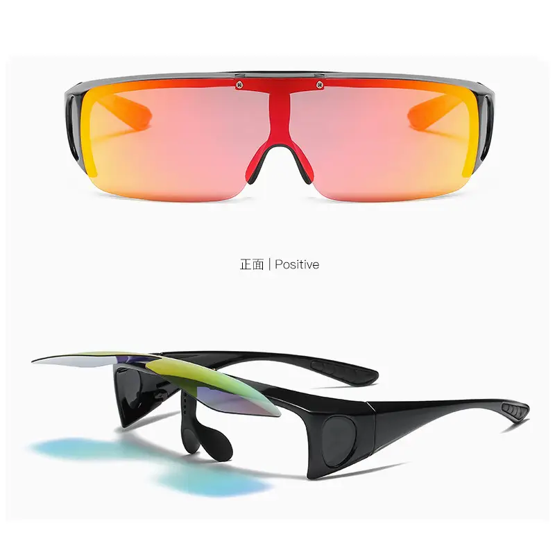 Flip-Up Polarized Sunglasses for Men Women One-Piece Set - Image 2