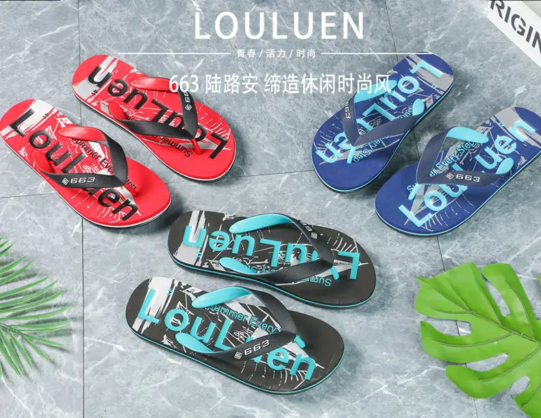 Lu Lu'An Red Flip-Flops for Men Outdoor Wear — feature 4