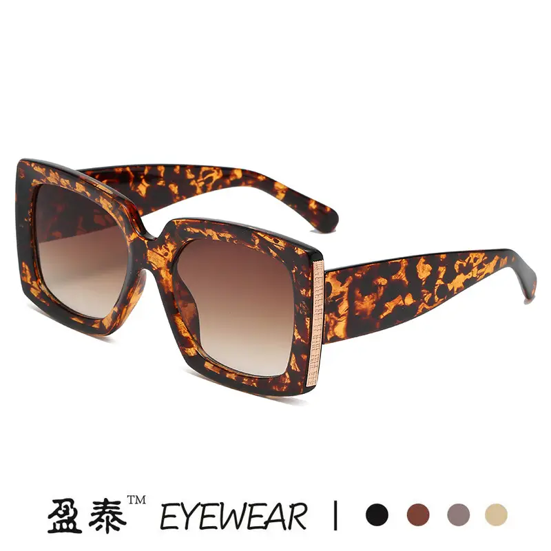 Leopard Print Sunglasses Black Grey UV Protection - Image 11