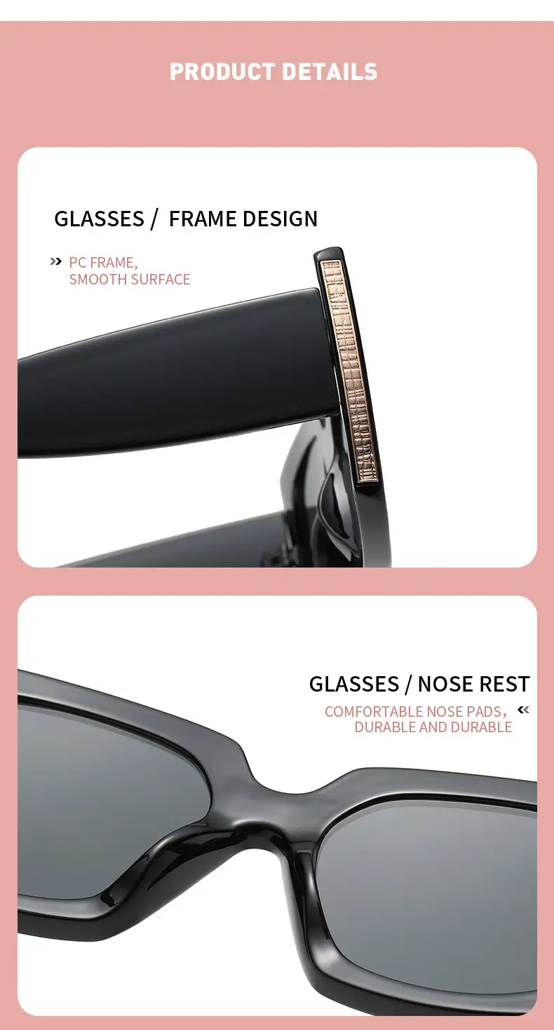 Leopard Print Sunglasses Black Grey UV Protection — feature 14