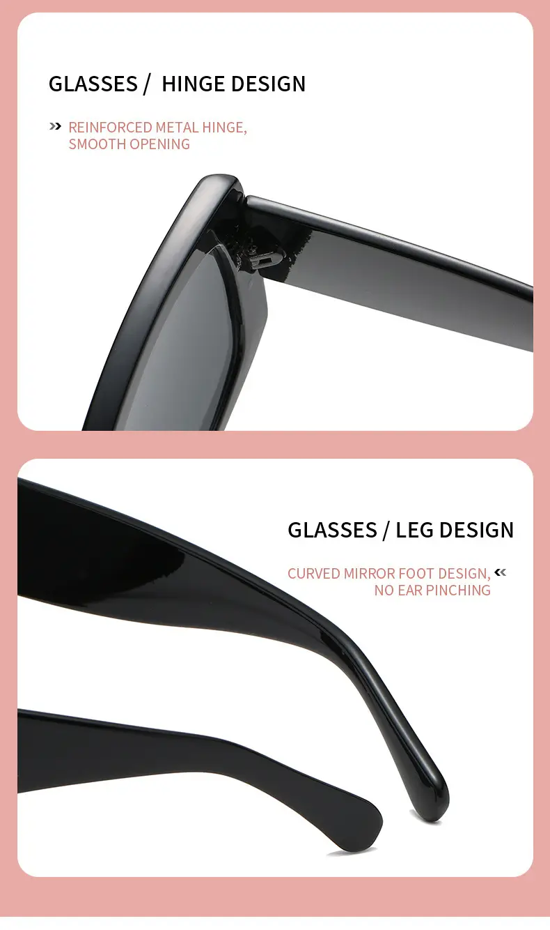Leopard Print Sunglasses Black Grey UV Protection — feature 15