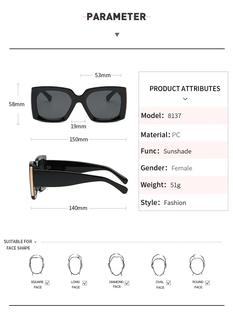 Leopard Print Sunglasses Black Grey UV Protection — feature 17