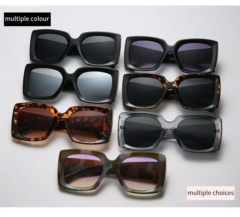 Leopard Print Sunglasses Black Grey UV Protection — feature 19
