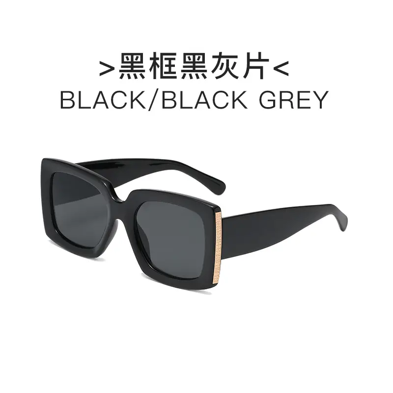 Leopard Print Sunglasses Black Grey UV Protection