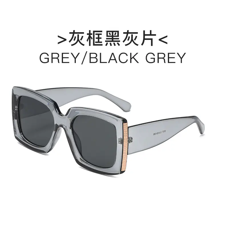 Leopard Print Sunglasses Black Grey UV Protection - Image 3