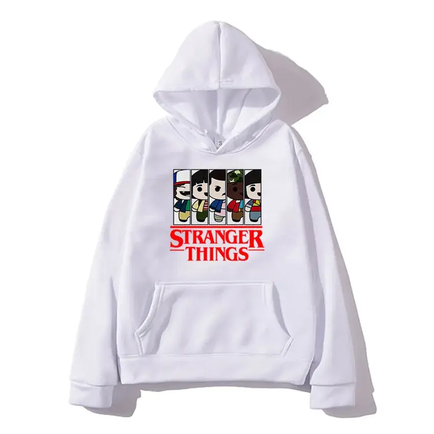 Stranger Things Hoodie White Men's Winter Coat