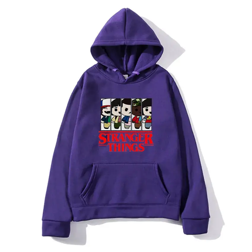 Stranger Things Hoodie White Men's Winter Coat