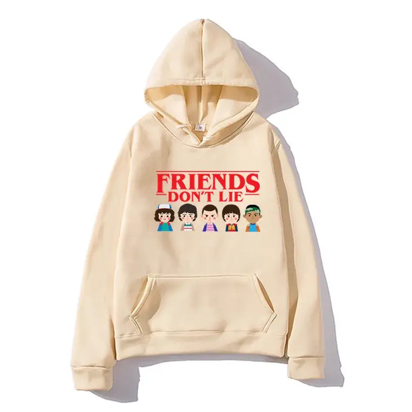 Stranger Things Hoodie White Men's Winter Coat
