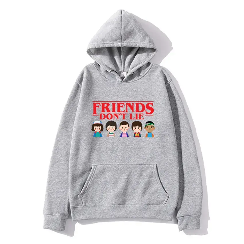 Stranger Things Hoodie White Men's Winter Coat
