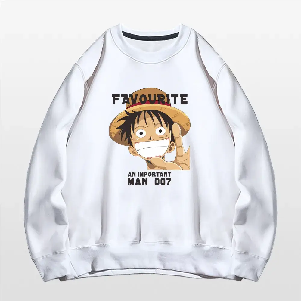 Men's Red One Piece Crewneck Sweatshirt Favourite Design - Image 2