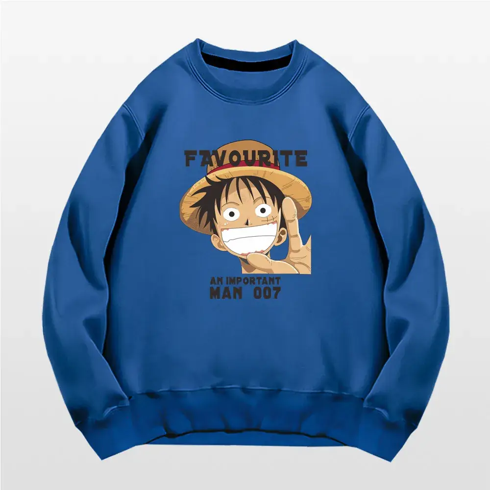 Men's Red One Piece Crewneck Sweatshirt Favourite Design - Image 5